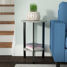 Load image into Gallery viewer, 23.75&quot; H x 15&quot; L x 15&quot; D Gray/Black Vereen Multi-Tiered Plant Stand (SB269)
