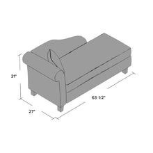 Load image into Gallery viewer, Verona One Left-Arm Chaise Recessed Arms Chaise Lounge with Storage ( AP689 )
