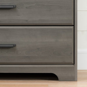 27.75'' H x 17.50'' D Gray Maple Versa 3 Drawer Nightstand