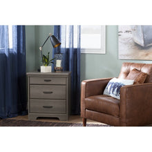Load image into Gallery viewer, 27.75&#39;&#39; H x 17.50&#39;&#39; D Gray Maple Versa 3 Drawer Nightstand
