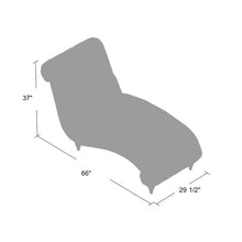 Load image into Gallery viewer, Versailles Tufted Armless Chaise Lounge Ivory
