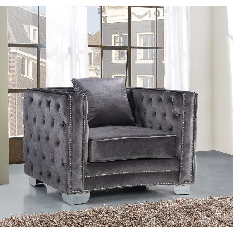 Veun 42'' Wide Tufted Velvet Armchair 4983RR