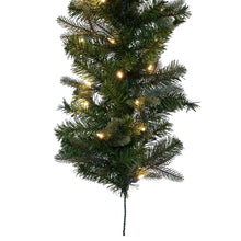 Load image into Gallery viewer, Fir Artificial Pre-Lit Garland, Dura-Lit® Warm White LED Mini Lights. - Green - 9&#39; x 14&quot;
