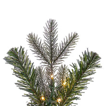 Load image into Gallery viewer, Frosted Douglas Fir Artificial Garland, Warm White LED Wide Angle Lights - Green - 9&#39; x 14&quot;
