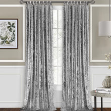 Load image into Gallery viewer, Vickers Harper Criss-Cross Solid Semi-Sheer Tab Top Single Curtain Panel, 50&quot; x 63&quot;
