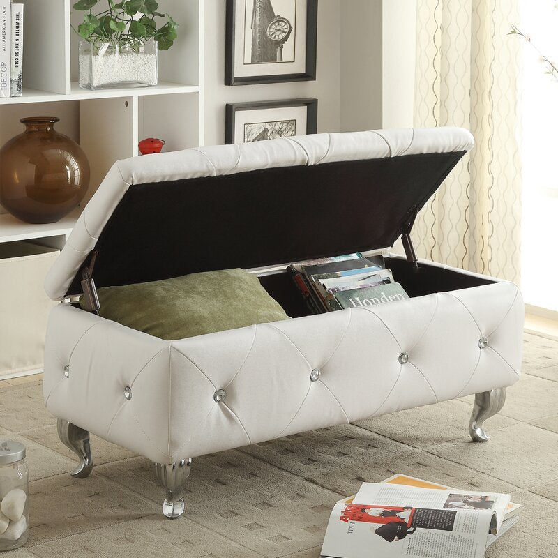 Victoria Faux Leather Flip Top Storage Bench