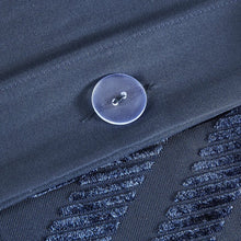 Load image into Gallery viewer, Victorine Navy Microfiber 3 Piece Duvet Cover Set EC1245
