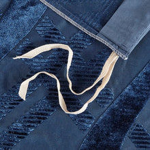 Load image into Gallery viewer, Victorine Navy Microfiber 3 Piece Duvet Cover Set EC1245
