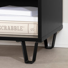 Load image into Gallery viewer, Matte Black &amp; Weathered Oak Vienna 23.25&#39;&#39; Tall 1 - Drawer Nightstand
