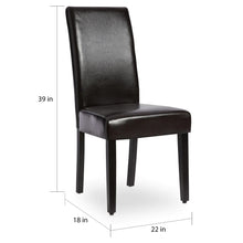 Load image into Gallery viewer, Villa Faux Leather Dining Chairs (Set of 2) - Black MRM2495
