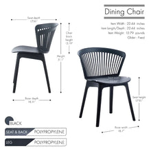 Load image into Gallery viewer, Black Vinson Slat Back Side Chair (Set of 2)
