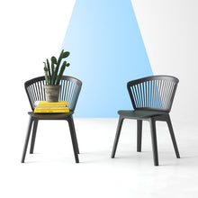 Load image into Gallery viewer, Black Vinson Slat Back Side Chair (Set of 2)
