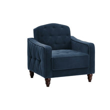 Load image into Gallery viewer, Vintage Armchair Blue Velvet MH54
