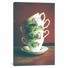 Load image into Gallery viewer, 12&quot; H x 8&quot; W Vintage Tea Cups by Olivia Joy Stclaire - Gallery-Wrapped Canvas Giclée 2598AH
