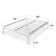 Load image into Gallery viewer, Virgilina 14&quot; Steel Platform Bed White Full 3405RR
