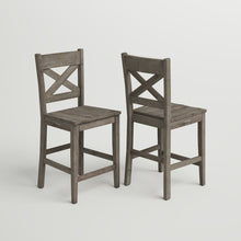 Load image into Gallery viewer, SET OF 2 Viviana Solid Wood 24&quot; Counter Stool
