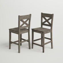 Load image into Gallery viewer, SET OF 2 Viviana Solid Wood 24&quot; Counter Stool
