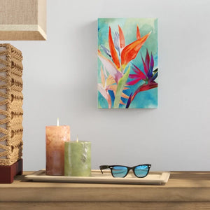 12" H x 8" W x 1.25" D Vivid Birds Of Paradise I by Jennifer Paxton Parker - Painting on Canvas