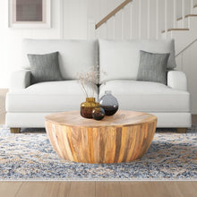 Load image into Gallery viewer, Vivienne Solid Wood Drum Coffee Table

