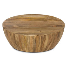 Load image into Gallery viewer, Vivienne Solid Wood Drum Coffee Table
