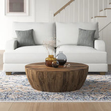 Load image into Gallery viewer, Vivienne Solid Wood Drum Coffee Table
