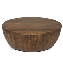 Load image into Gallery viewer, Vivienne Solid Wood Drum Coffee Table
