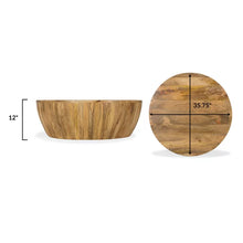 Load image into Gallery viewer, Vivienne Solid Wood Drum Coffee Table

