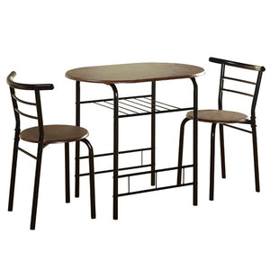 Volmer 3 Piece Breakfast Nook Dining Set Black/Espresso 3191RR