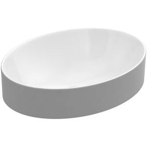 Vox Vitreous China Oval Vessel Bathroom Sink with Overflow  MRM4139