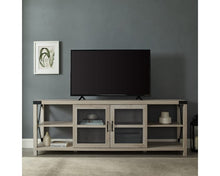 Load image into Gallery viewer, White Oak 70&quot; Farmhouse Metal X TV Stand *AS-IS* SB1741
