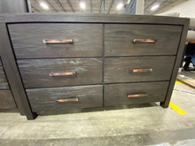 Load image into Gallery viewer, Furniture of America Krentin 6 Drawer Transitional Solid Wood Double Dresser in Dark Gray
