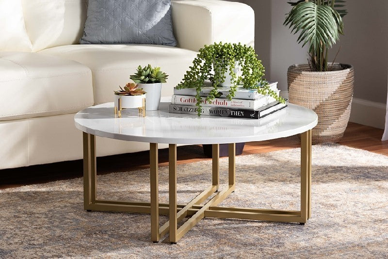 31 1/2 Inch Modern and Contemporary Metal Coffee Table with Faux Marble Tabletop - Gold - source: https://www.kbauthority.com/baxton-studio-ws-12222-ct-maeve-31-1-2-inch-modern-and-contemporary-metal-coffee-table-with-faux-marble-tabletop-gold.html