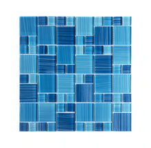 Load image into Gallery viewer, Swimming Pool Series Random Size Glass Mosaic Tile - Beachside Blue, 10 sq. ft., 2 boxes
