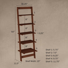 Load image into Gallery viewer, Wabansia 50&#39;&#39; H x 16.25&#39;&#39; W Solid Wood Ladder Bookcase MRM4305
