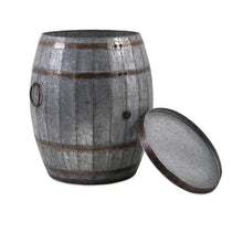 Load image into Gallery viewer, Waldo Tall Tray Top Drum End Table
