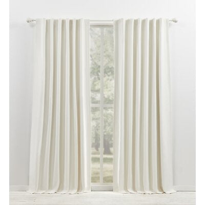 Waller Solid Blackout Thermal Rod Pocket Single Curtain Panel Snowflake 403ND