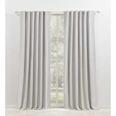Waller Solid Blackout Thermal Rod Pocket Single Curtain Panel  Silver 711ND