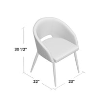 Load image into Gallery viewer, Walton Leather Guest Chair, Color Snow Finish: Brass #925HW
