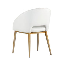 Load image into Gallery viewer, Walton Leather Guest Chair, Color Snow Finish: Brass #925HW
