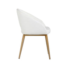 Load image into Gallery viewer, Walton Leather Guest Chair, Color Snow Finish: Brass #925HW
