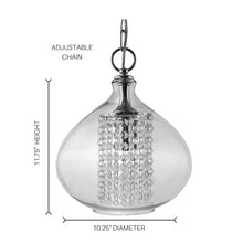 Load image into Gallery viewer, Warleigh 1 - Light Unique/Statement Teardrop Pendant with Crystal Accents
