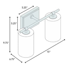Load image into Gallery viewer, Warrenton 2 - Light Dimmable Vanity Light
