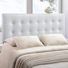 Load image into Gallery viewer, Warsaw White Upholstered Panel King Headboard (SB1380)
