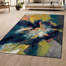 Load image into Gallery viewer, Wasser Abstract Navy Area Rug MRM2908
