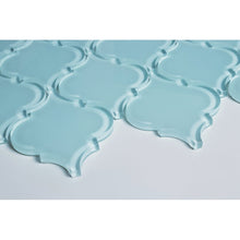 Load image into Gallery viewer, Baby Blue Water Jet Series 3&quot; x 4&quot; Glass Arabesque Mosaic Tile 1356AH
