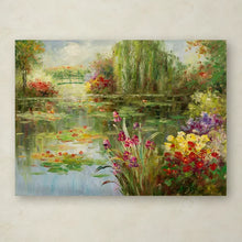 Load image into Gallery viewer, 24&quot; H x 32&quot; W x 2&quot; D Water Lilies by Victor Giton - Painting on Canvas

