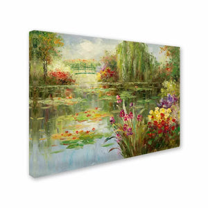 24" H x 32" W x 2" D Water Lilies by Victor Giton - Painting on Canvas