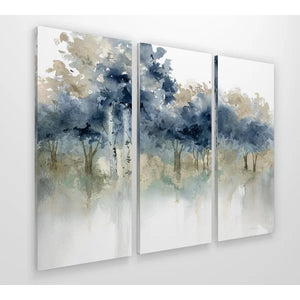 24" H x 36" W Waters Edge I - 3 Piece Unframed Multi-Piece Image on Canvas