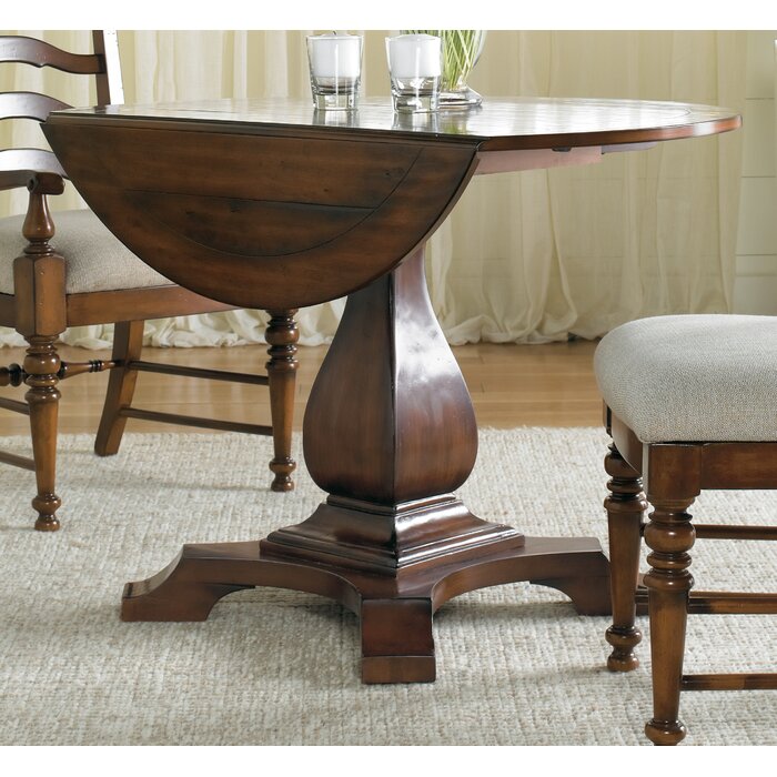 Waverly Place Drop Leaf Solid Wood Pedestal Dining Table