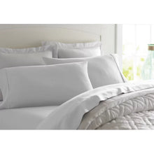 Load image into Gallery viewer, Queen White Wayfair Basics® 1800 Series Microfiber Sheet Set, 4pc sheet set
